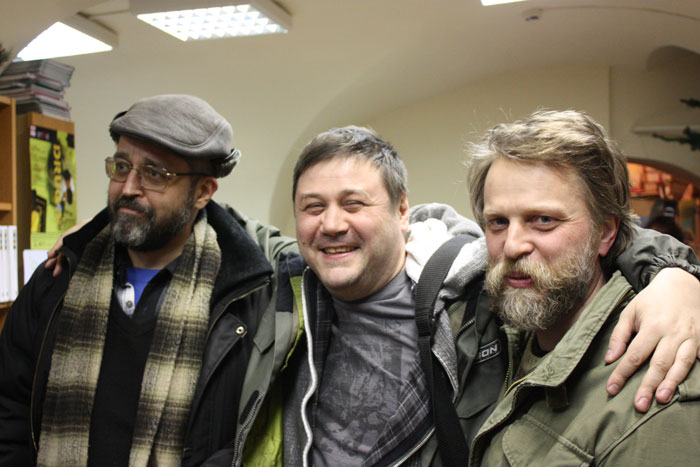 2009 г. На встрече комиксистов: М.Заславский, А.Иорш, А.Капнинский